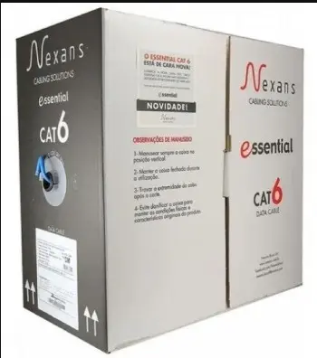 Cable UTP 4 pares Cat 6E azul 100% Cobre - Nexans