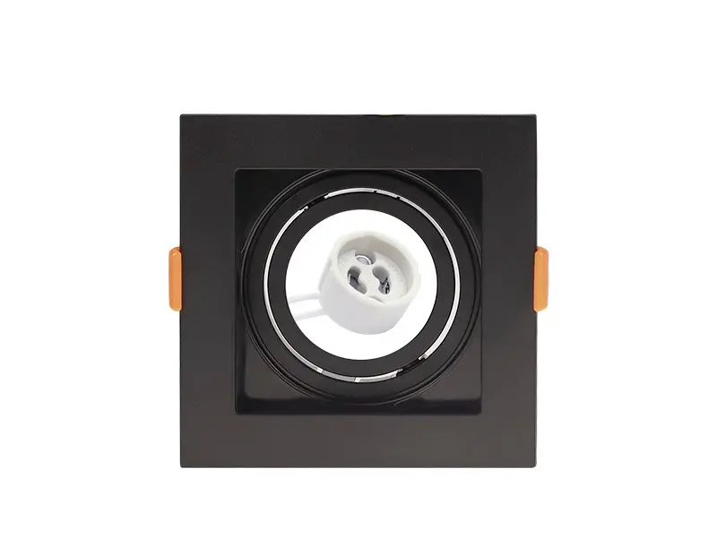Spot para Embutir Cuadrado 10x10 MR16 GU10 Negro - Taschibra