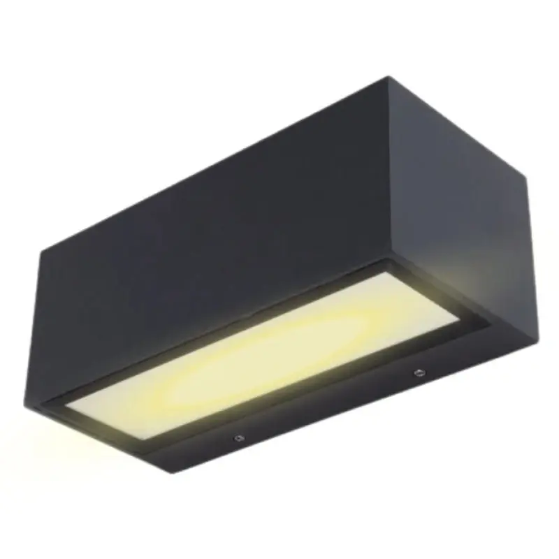 Aplique Unidireccional Rectangular 1xE27 Negro - VCP