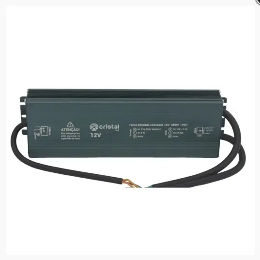 Fuente Alimentación Ext. Metálica 12V 250W 8.3A IP67 - Cristal