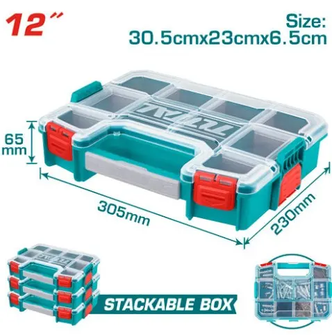 ORGANIZADOR DE PLÁSTICO 30,5 X 23 X 6,5CM - TPBX1121 TOTAL 