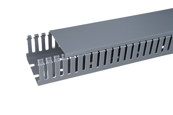 Canal PVC Ranurada Gris 50x80 mm x 2m - HellermannTyton