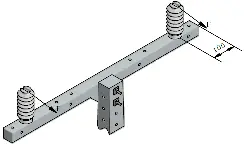 Cruceta Polimérica en Fibra de Vidrio 90X90X2400mm (Norma ANDE) - ASW
