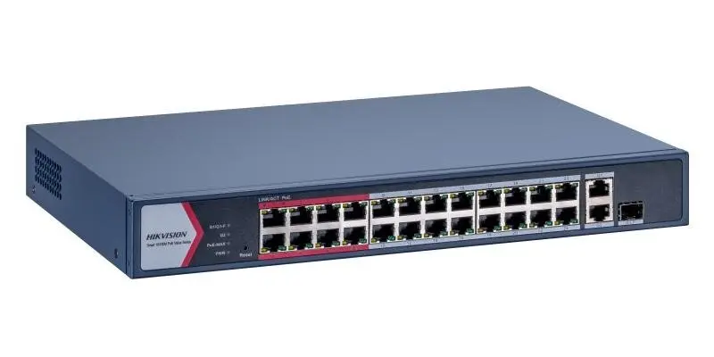 Switch PoE 24 Puertos Fast Et. +1RJ +1SFP Smart DS-3E1326P-EI/M - HIKVISION
