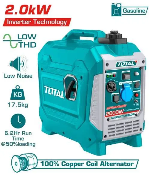 Generador a Gasolina Inversor 2.0kW - TOTAL