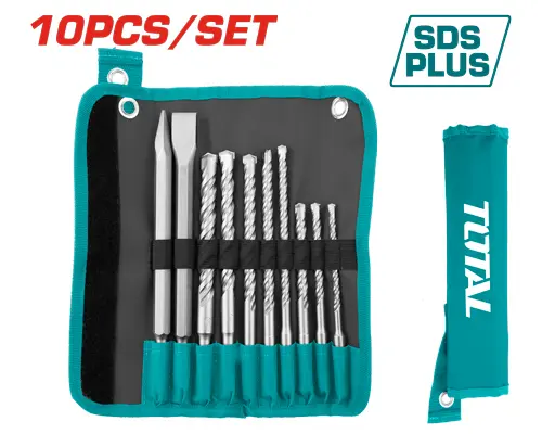Mechas y Cinceles SDS Plus (10 pzs) - TOTAL
