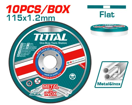 Discos de Corte Metal (115x1.2x22.2mm) (10 pzs) - TOTAL