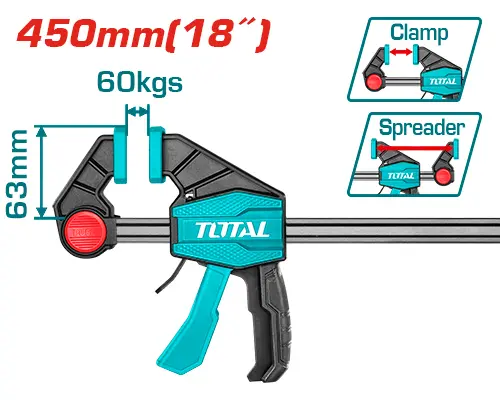 Sargento de Barra Rápido 63X450mm - TOTAL