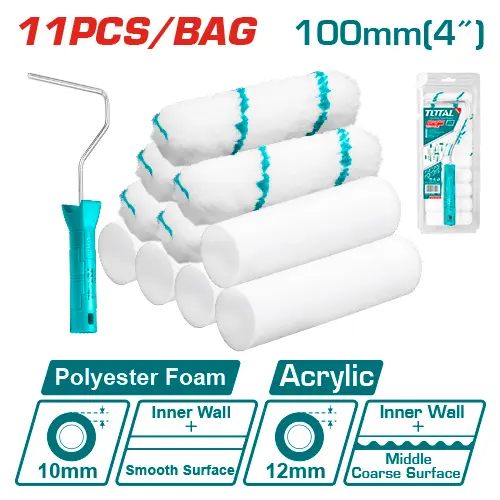 Rodillo y Fundas P/ Pared Interior (11 Pzs) - TOTAL