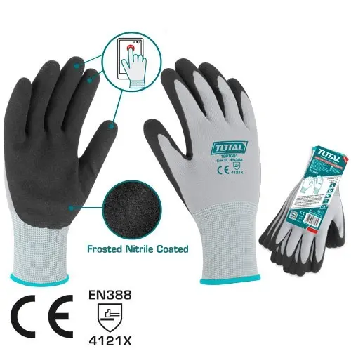 Guantes con Revestimiento de Nitrilo Mate - TOTAL