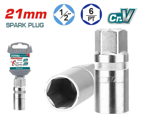 Llave Tubo de Bujía de 1/2 de 21 mm - TOTAL