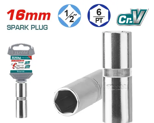 Llave Tubo de Bujía de 1/2 de 16 mm - TOTAL