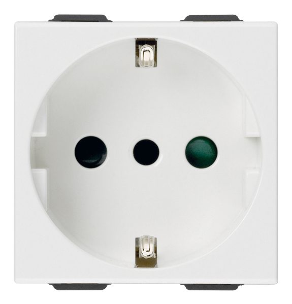 Pico Toma 2P+T 16A P30 c/seguridad Neve Blanco - 09209 VIMAR