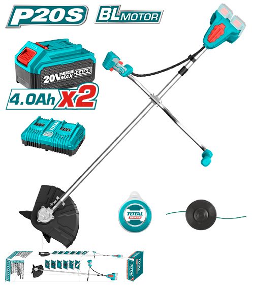 Desmalezadora a Bateria 20V+20V - 2BAT/CAR - TSTLI202521 - Total