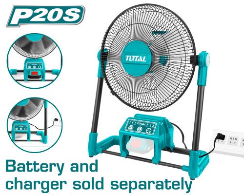 Ventilador 220V / a Bateria 20V 33CM (13PULG) - sin Bat - TFALI2001 - Total