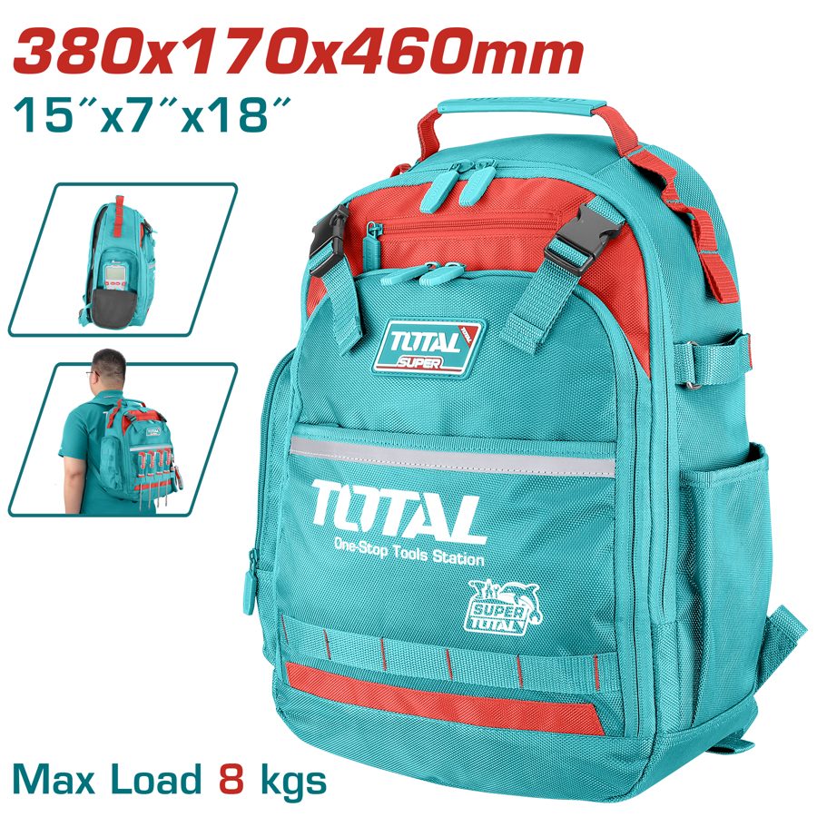 Mochila de Herramientas 38X17X46CM- Industrial - Total