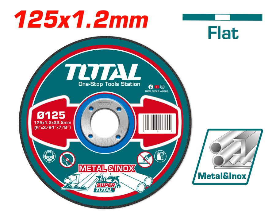 Disco de Corte Metal 125X1.2MM - Total