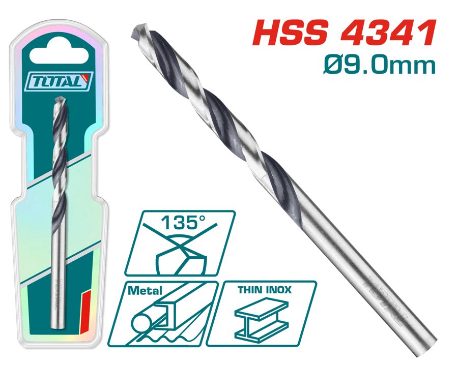 Mecha Hss 4341 9MM (p/ Taladro en Metal) - Total