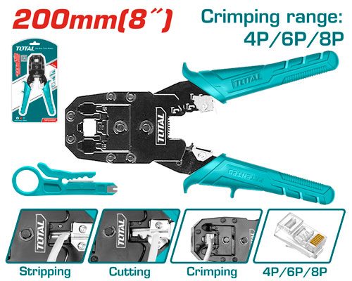 Crimpadora de Enchufe Modular 200MM - Total