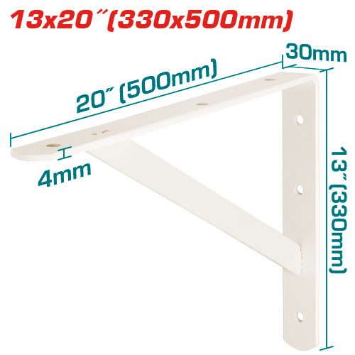 Soporte de Repisa Reforzados 33X50CM (4MM) - Total