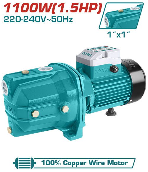 Bomba de Agua de Chorro Autoaspirante (jet) 1.5HP 60MTS 70L/MIN (1PULG) - Total