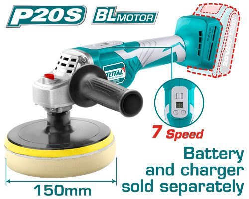 Pulidora a Batería 20V 150MM (7 Velocidades) - TAPLI2001 - sin Bat - Total