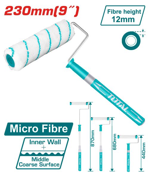Rodillo Extensible (44-87CM) y Funda Microfibra - Total