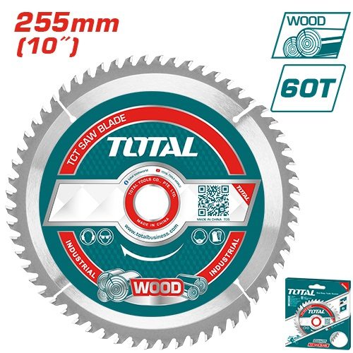 Disco (hoja) de Sierra Tct 255MM 60T (corte Madera) - Total