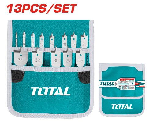 Mechas Planas para Madera 6-38MM (13 Pzs) - Total