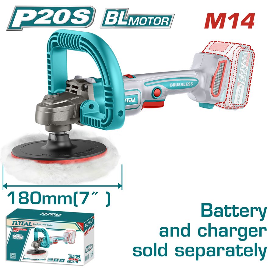 Pulidora a Bateria 20V 180MM Bl - sin Bat - TAPLI2018 - Total