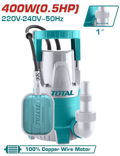 Bomba de Agua Sumergible 0.5HP 8MTS 117L/MIN (1 Pulg) - Total