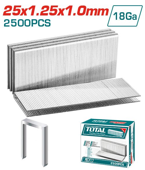 Grapas de Corona de 25 Mm (2500 Pzs) - Total