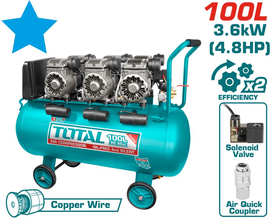 Compresor 100L 3,6KW - Total