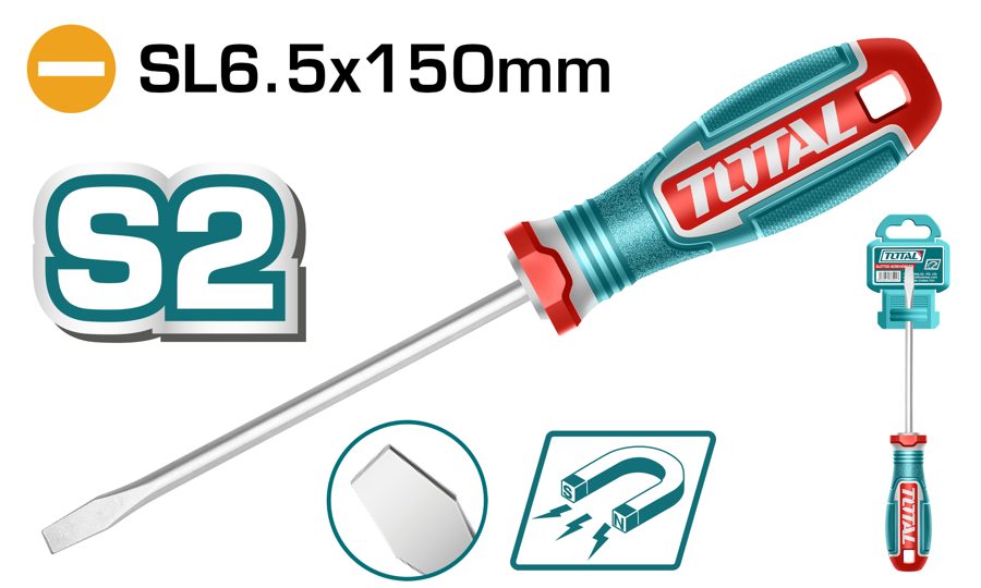 Destornillador Plano SL6.5X150MM (nuevo) - S2 - Total