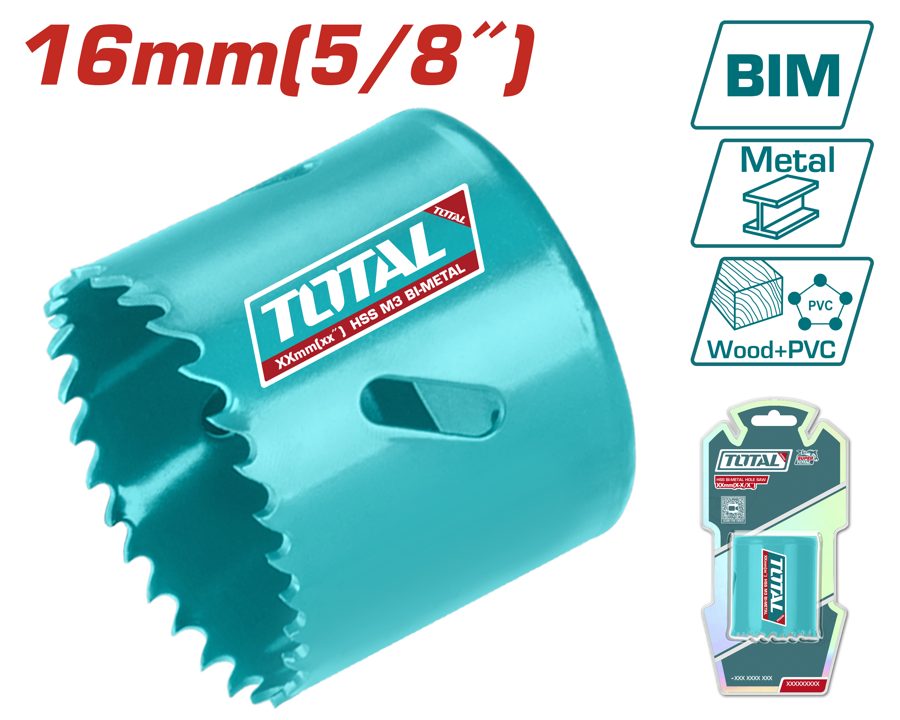 Mecha Copa (sierra Corona) Bimetálica 16MM (p/ Multimaterial) - Total