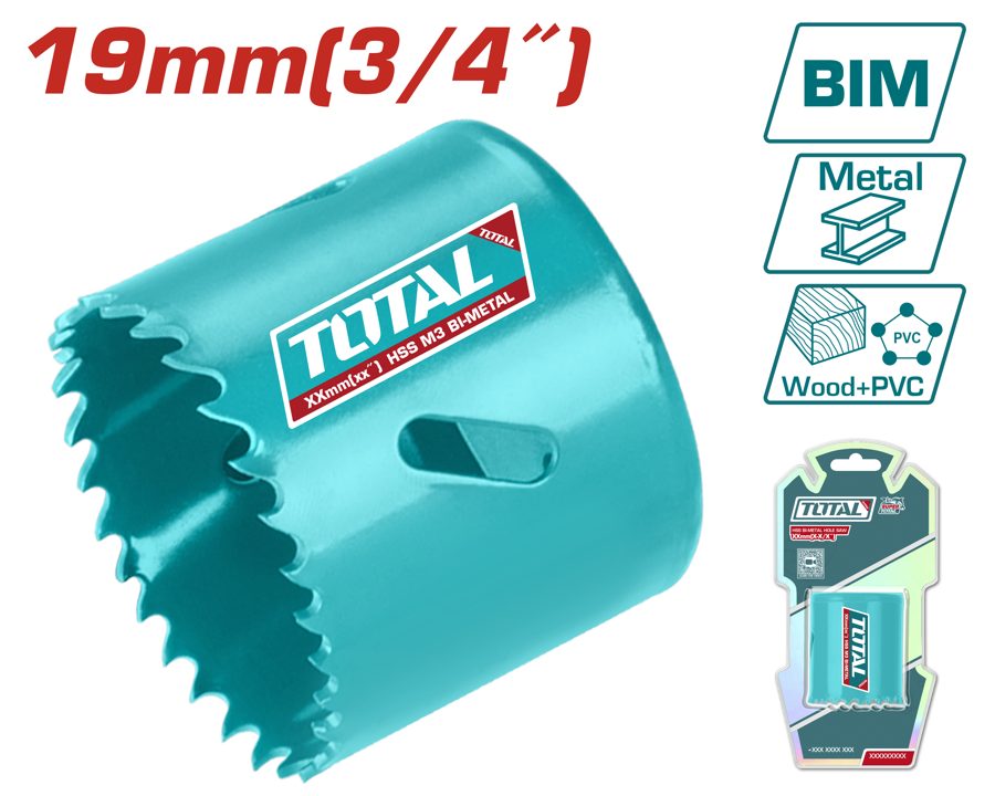 Mecha Copa (sierra Corona) Bimetálica 19MM (p/ Multimaterial) - Total