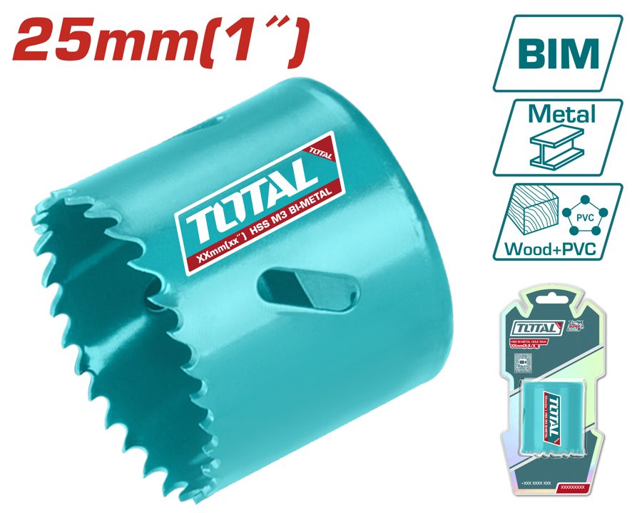Mecha Copa (sierra Corona) Bimetálica 25MM (p/ Multimaterial) - Total
