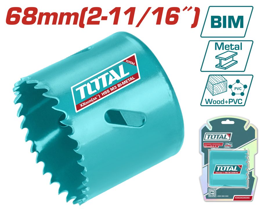 Mecha Copa (sierra Corona) Bimetálica 68MM (p/ Multimaterial) - Total
