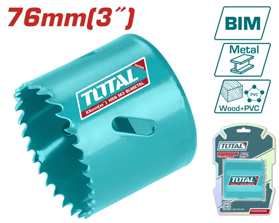Mecha Copa (sierra Corona) Bimetálica 76MM (p/ Multimaterial) - Total
