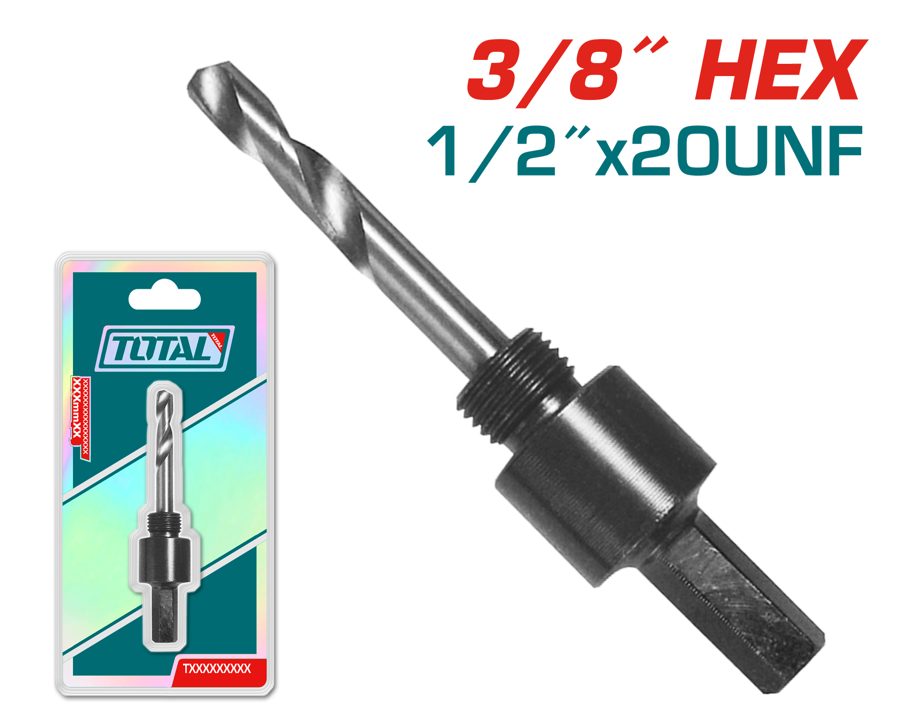 Eje para Mechas Copas (sierra Corona) de 14 a 30MM (vástago de 9.5MM) - Total