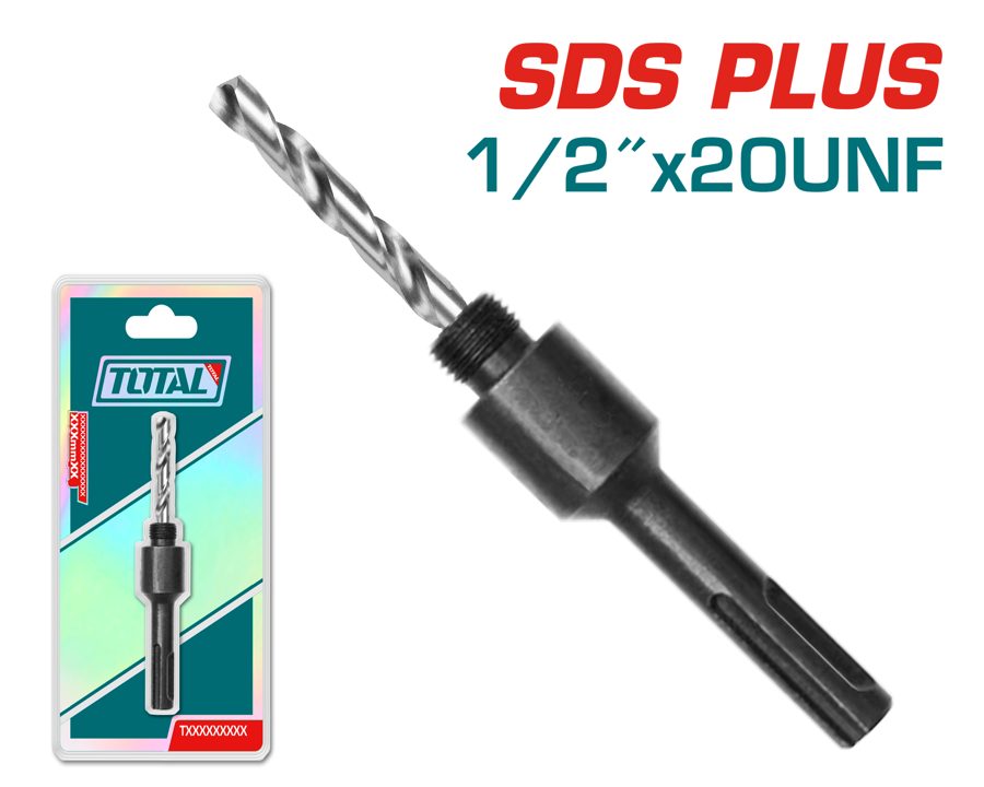 Eje P/ Mechas Copas Bimetalica (sierra Corona) de 14 a 30MM (vastago Sds P/ Rotomartillo) - Total