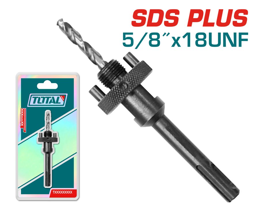 Eje P/ Mechas Copas Bimetalica (sierra Corona) de 32 a 210MM (vastago Sds P/ Rotomartillo) - Total