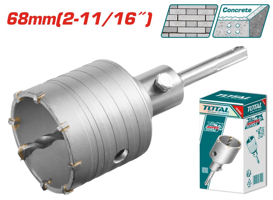 Mecha Copa (sierra Corona) Diamantada (p/ Concreto) 68MM - Total