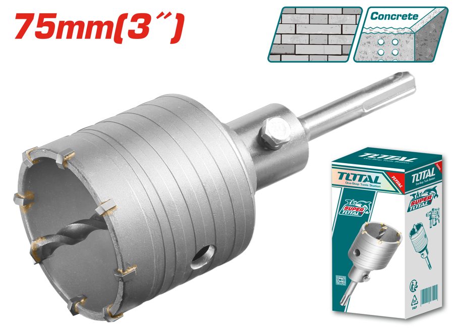 Mecha Copa (sierra Corona) Diamantada (p/ Concreto) 75MM - Total