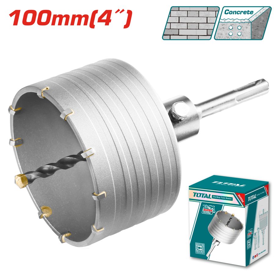 Mecha Copa (sierra Corona) Diamantada (p/ Concreto) 100MM - Total