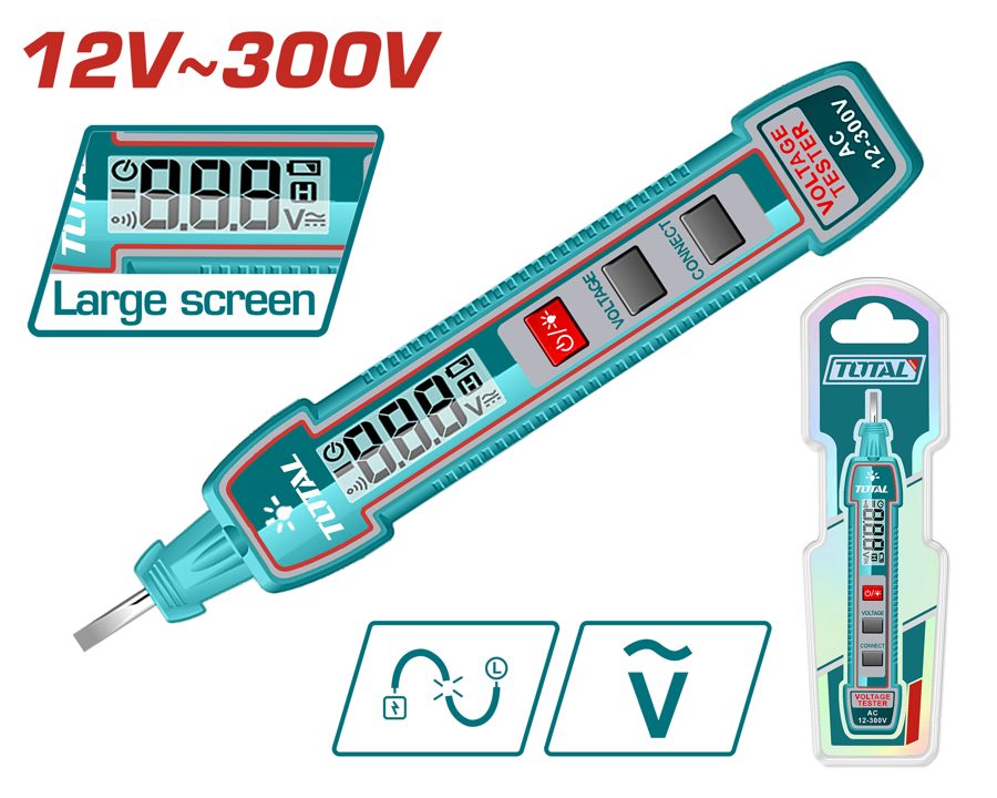 Buscapolo Ac 12-300V con Pantalla - Total