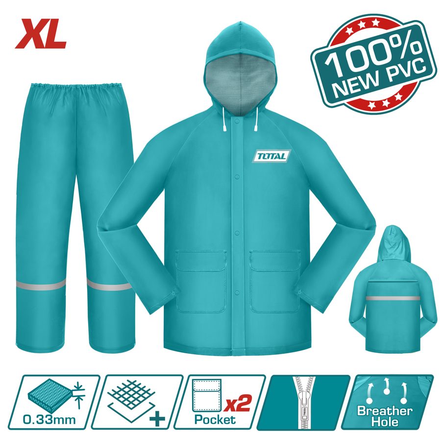 Chaleco y Pantalon para Lluvia Talle Xl - Total