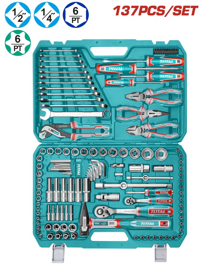 Juego de Herramientas Manuales (137 Pzs) - Total