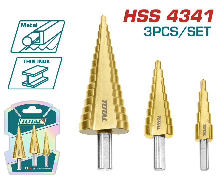 Juego de Mechas Escalonadas 4-32MM (3 Pzs) - Total