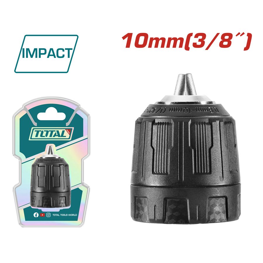 Mandril Autoajustable 10MM (p/ Taladro Percutor) - Total